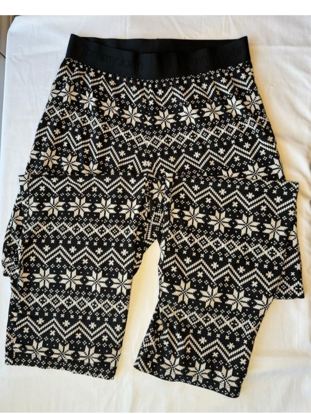 TOMMY JOHN Womens Second Skin Pajama Bottoms. Fair Isle/Snowflake Large Regular